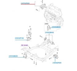 MOTOR AYAK ALÜMİNYUM İX35/SPORTAGE 11- 2.0D