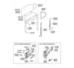 HYUNDAI  ELENTRA SOL ARKA KELEBEK CAM FİTİLİ ELENTRA 01-