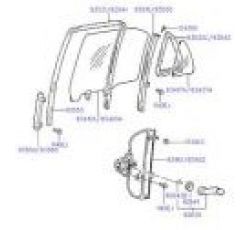 HYUNDAI  ACCENT 95-00 SOL ARKA KELEBEK CAM FİTİ