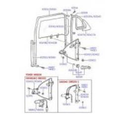 HYUNDAI  ACCENT 00-06 SAĞ ARKA KAPI CAM  LASTİĞİ ACCET 00-06