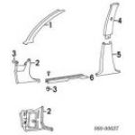 HYUNDAI  ACCENT 95-00 SAĞ ORTA DİREK ALT TRİMİ ACCENT 95-00