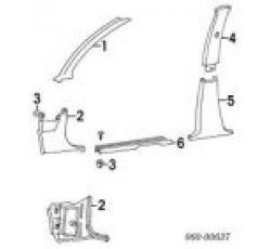 HYUNDAI  ACCENT 95-00 SAĞ ORTA DİREK ALT TRİMİ ACCENT 95-00