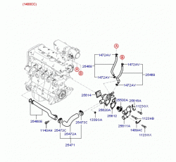 EGR/SU BORUSU ARA HORTUMU ERA/RIO 05-/H1 08-/CEED 07-/CERATO 07-/I30 07-/GETZ 06