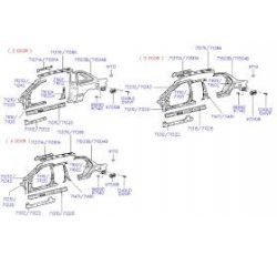 HYUNDAI ACCENT 95-00 SAĞ MARŞBİEL İÇ SACI