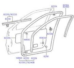 HYUNDAI  ACCENT 95-00 CAM KENAR LASTİĞİ  ÖN DIŞ SOL ACCENT KORE