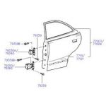 HYUNDAI  ACCENT 95-00 KAPI ARKA SOL ACCENT 98-  