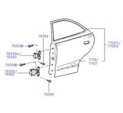 HYUNDAI  ACCENT 95-00 KAPI ARKA SOL ACCENT