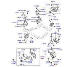 HYUNDAI SANTAFE MOTOR KULAK ÜST AYAK SANTAFE D 00-05