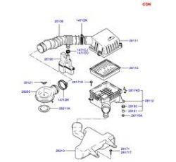 HYUNDAI ACCENT 00-02 HAVA FİLTRE BORUSU ÜST MİLENYUM 00-02/ADMİRA ACCENT 03-06