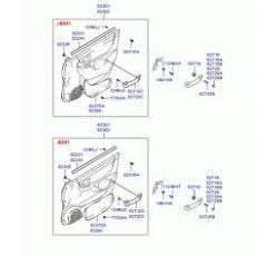 HYUNDAI ACCENT 00-02 CAM KENAR LASTİĞİ  ÖN İÇ SOL MİLENYUM 00-02/ADMİRA ACCENT 03-06