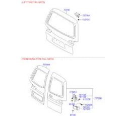 HYUNDAI STAREX BAGAJ KAPAĞI UZUN ŞASE HMC